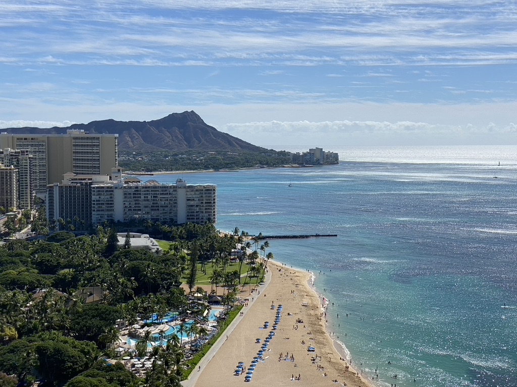 A view from our room at Hilton Hawaiian Village Waikiki Beach Resort