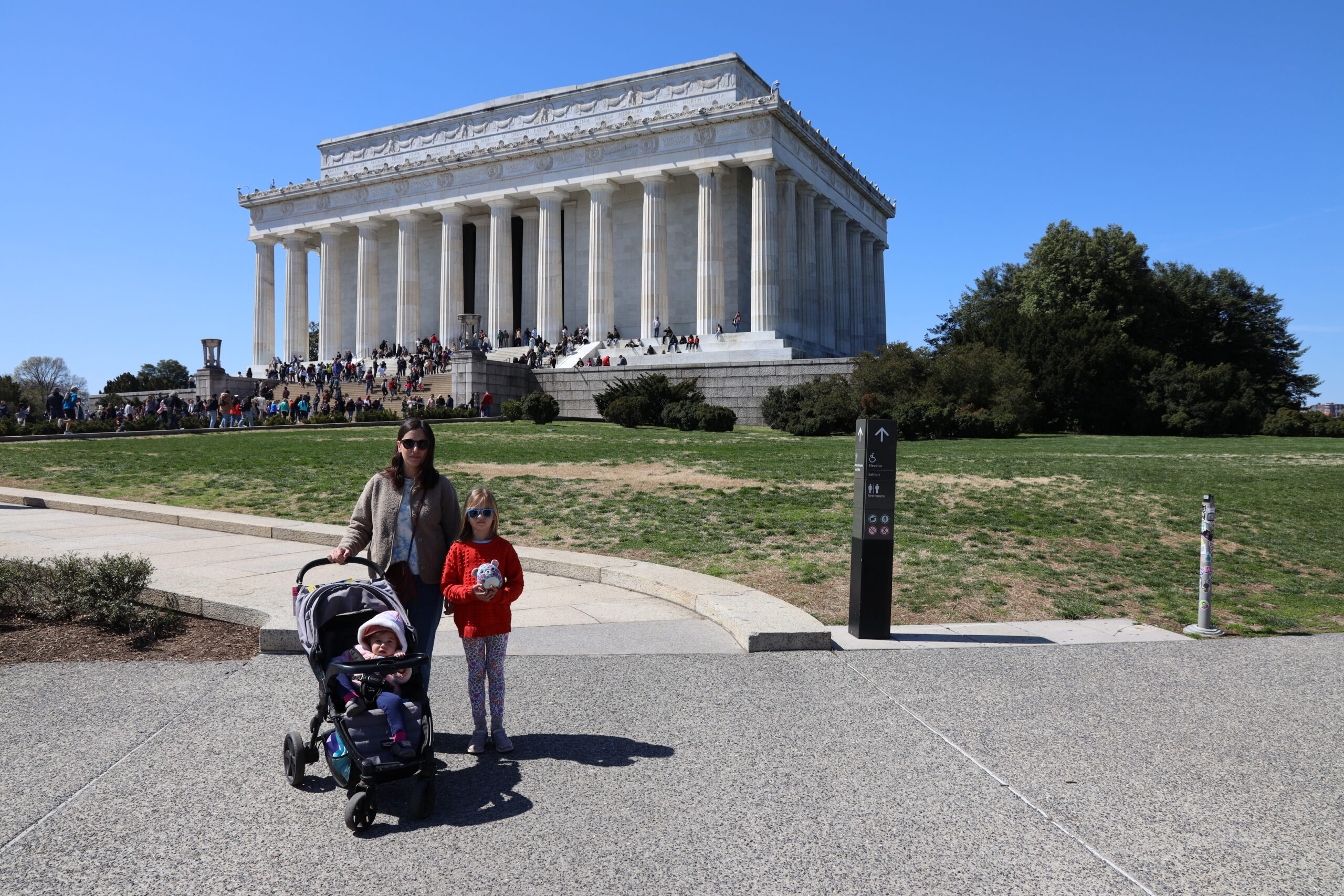 Outside of the Lincoln Memorial in Washington D.C.