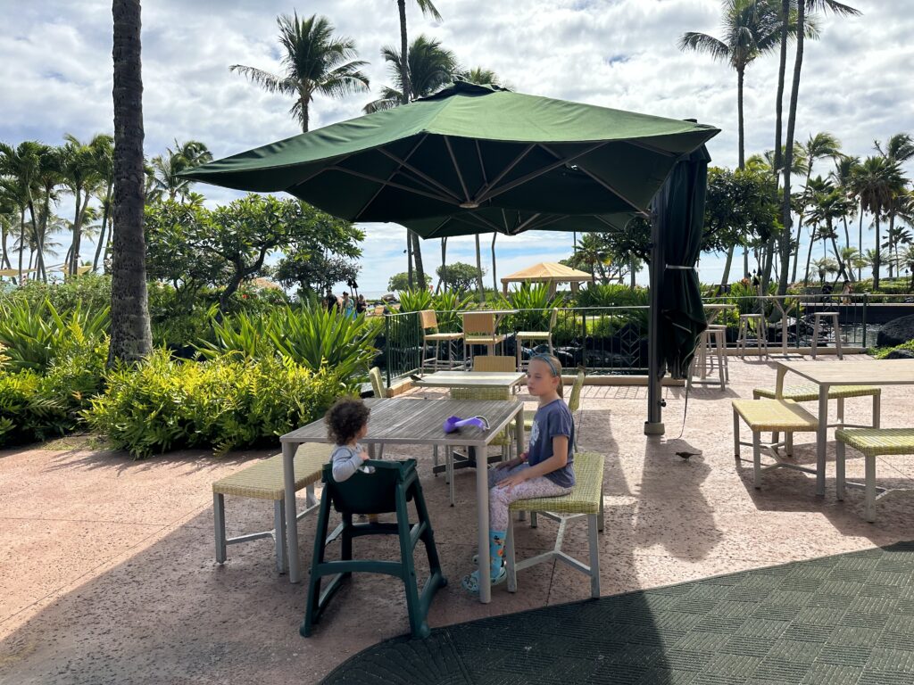 Dining at Hale Nalu cafe (Grand Hyatt Kauai)