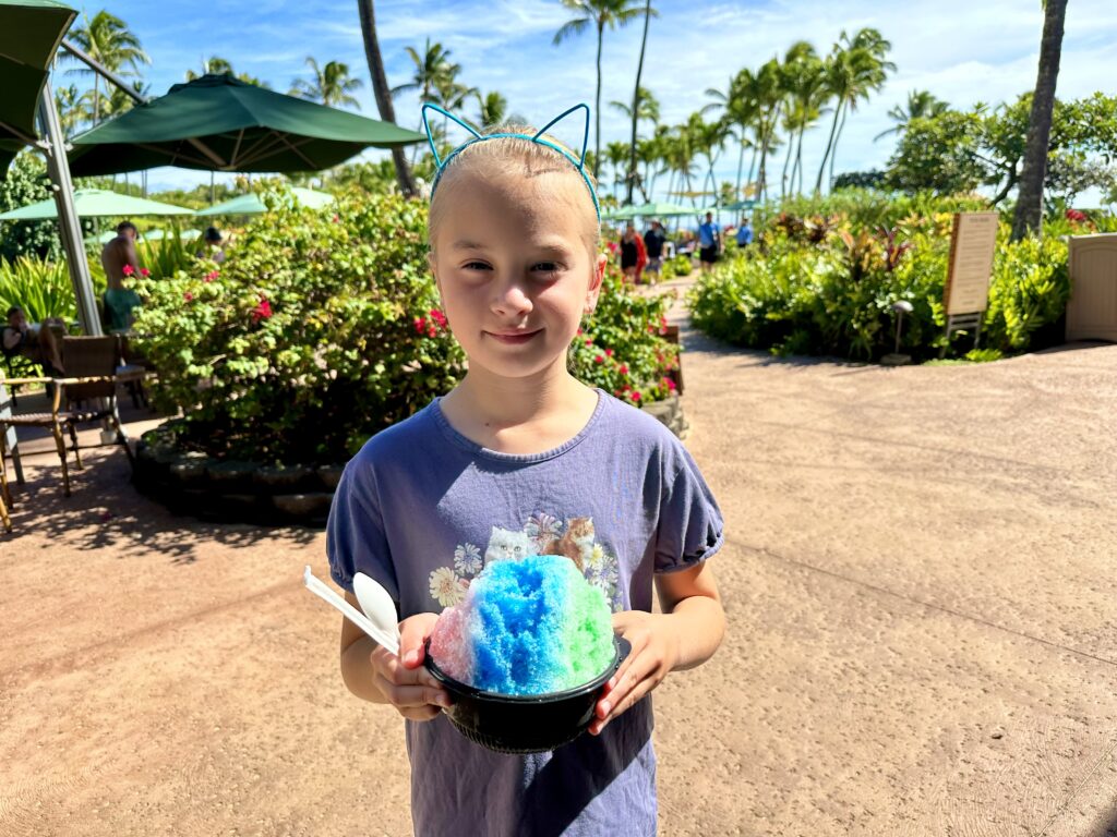 Shave Ice at Hale Nalu cafe (Grand Hyatt Kauai)