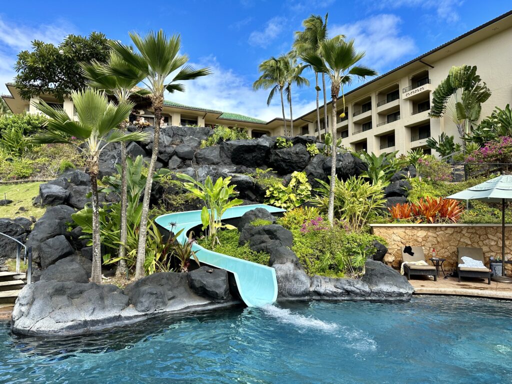 Water slide at Grand Hyatt Kauai
