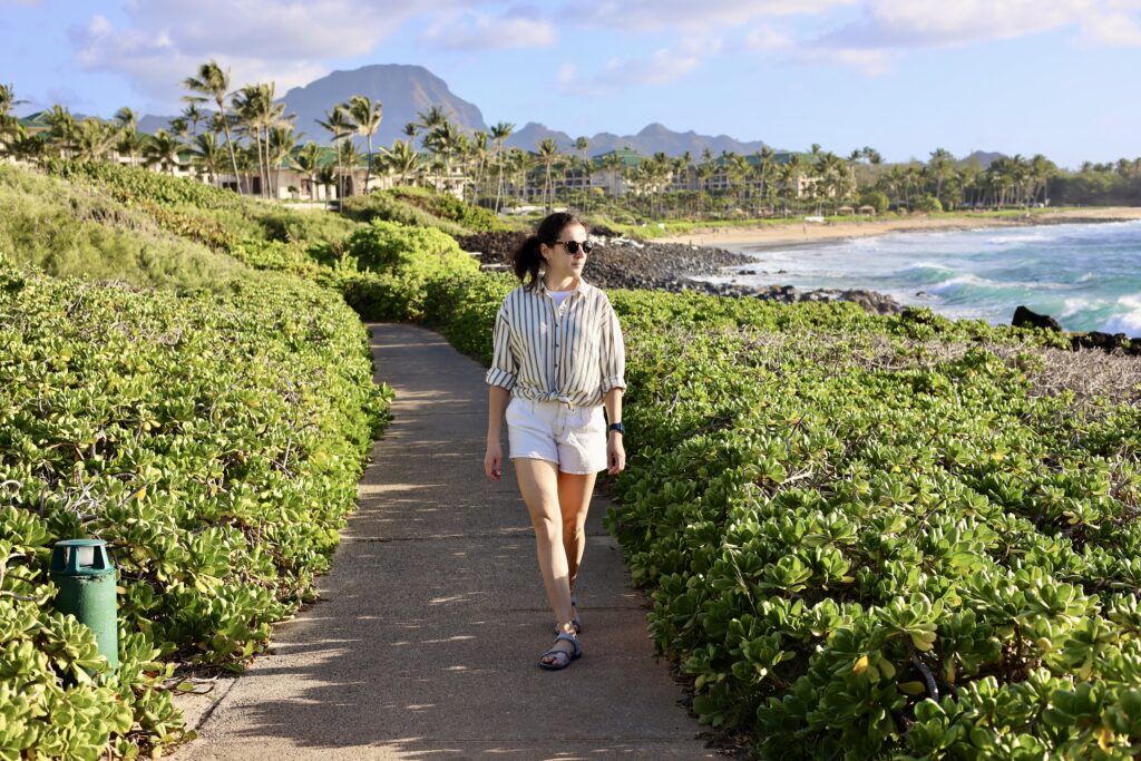 Accessible walk near Grand Hyatt Kauai