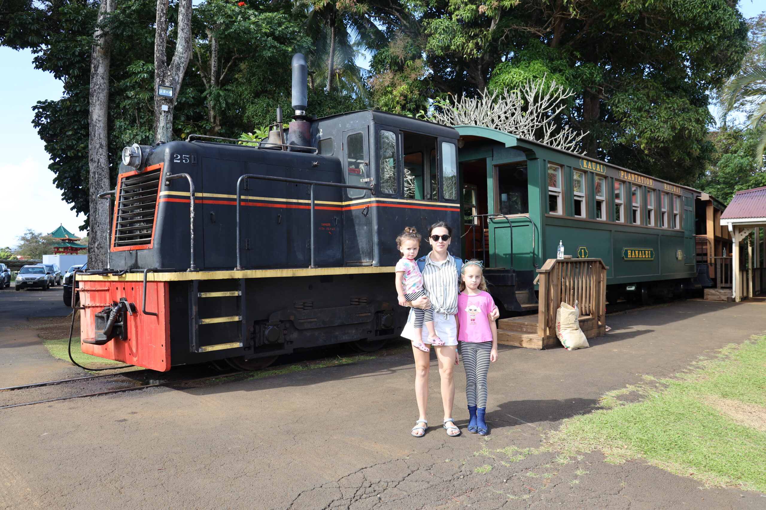 Train ride through the historic Kilohana plantation in Kauai