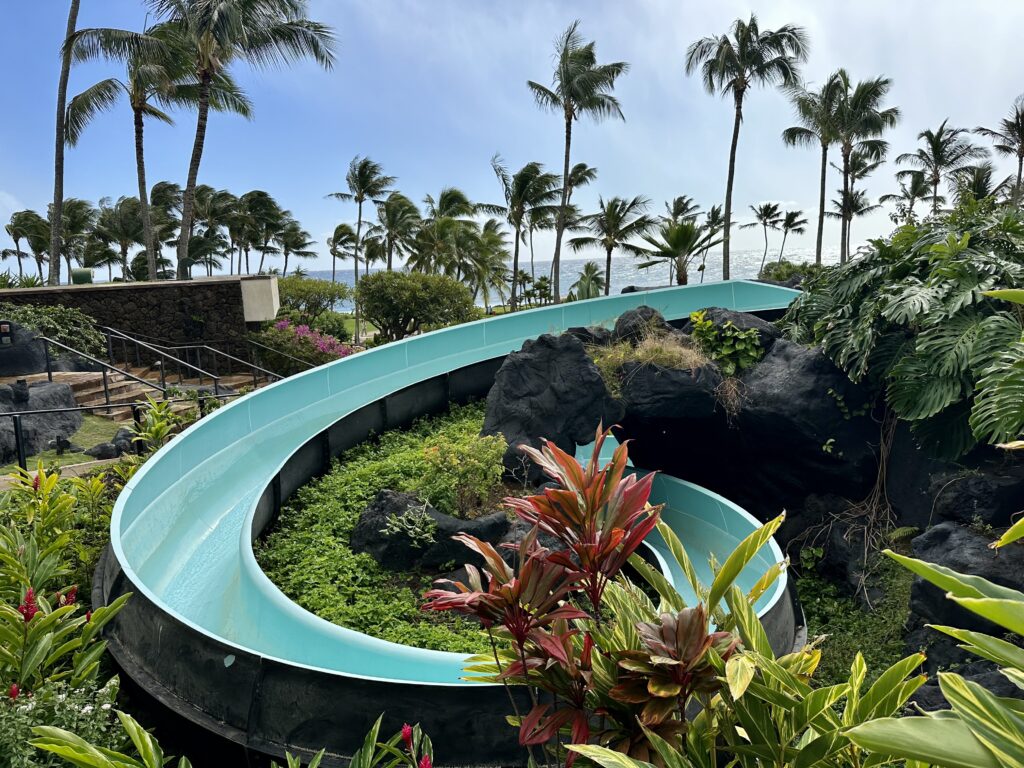 Water slide at Grand Hyatt Kauai