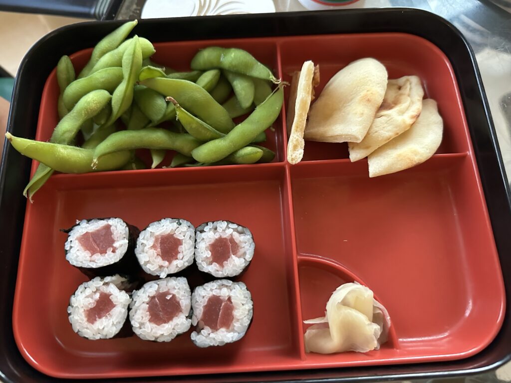 Bento box at the Stevenson's Library at Grand Hyatt Kauai