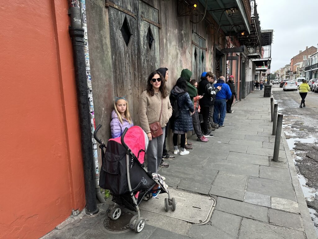Waiting in line to get into Preservation Hall, New Orleans
