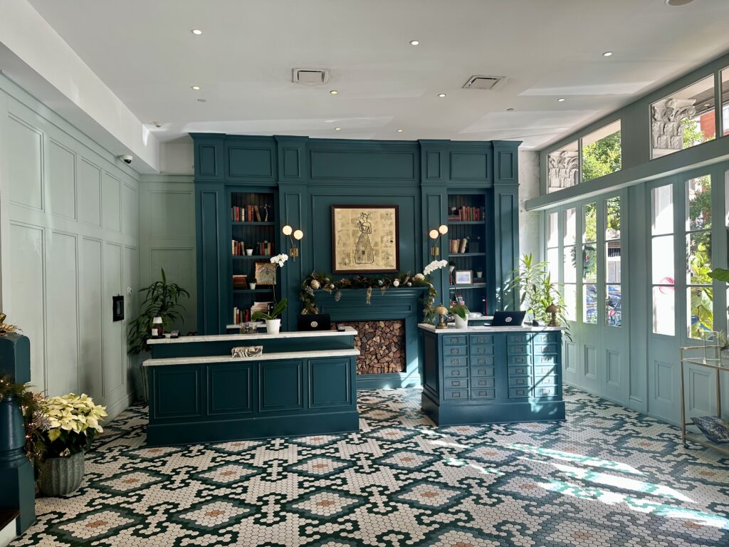 The lobby of The Eliza Jane Hotel