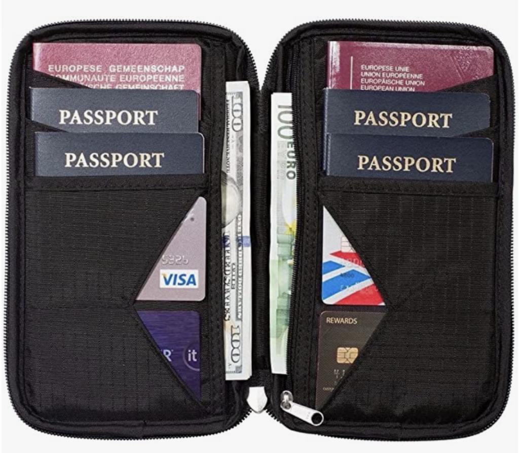 Zero Grid Passport Wallet - Travel Document Holder w/RFID Blocking