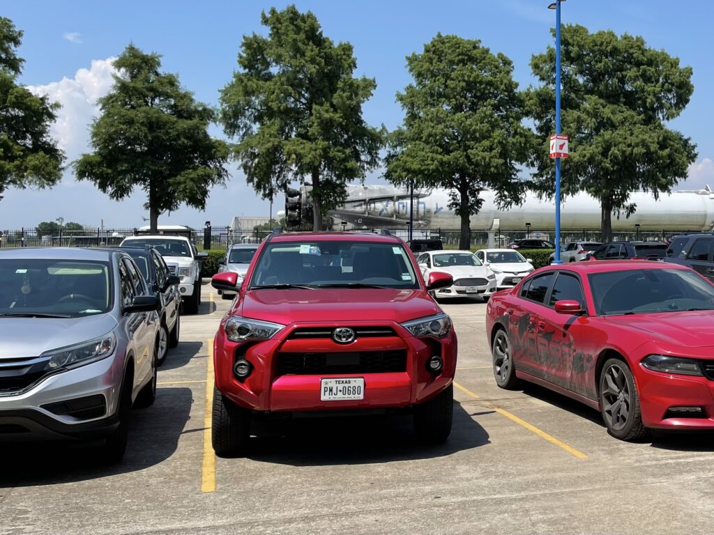 Our rental Toyota 4Runner, Houston, Texas
