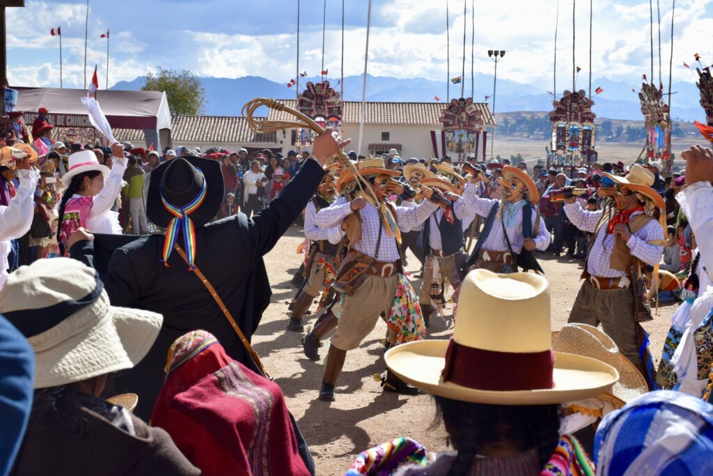 A street festival in Chinchero, Peru