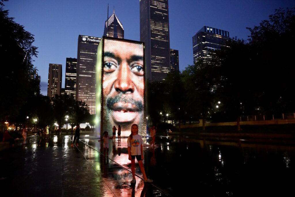 The Crown Fountain at Millenium Park, Chicago