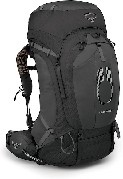 Osprey Atmos AG 65 Men's Backpacking Backpack, Black