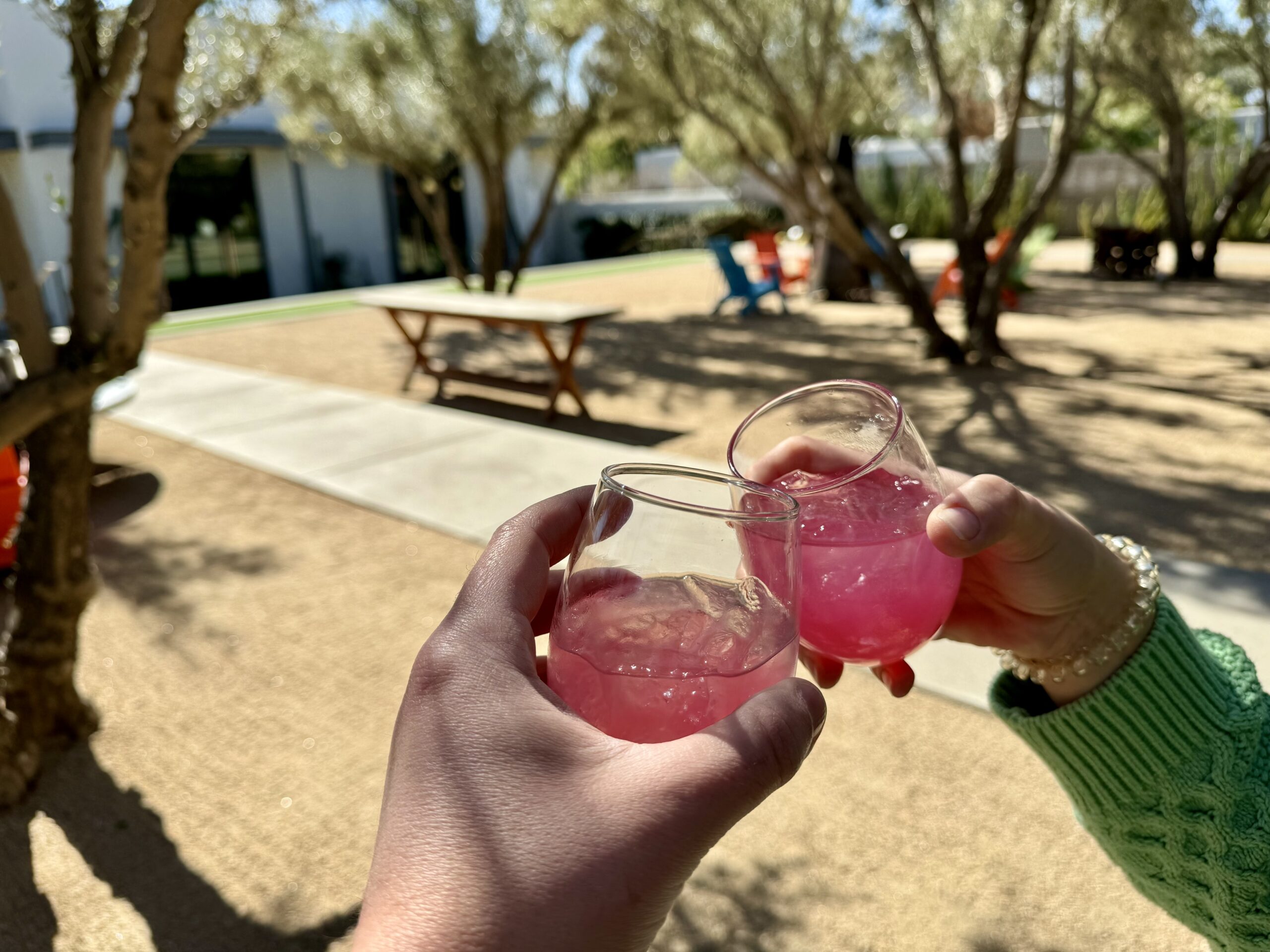 Prickly pear welcome drink at Andaz Scottsdale