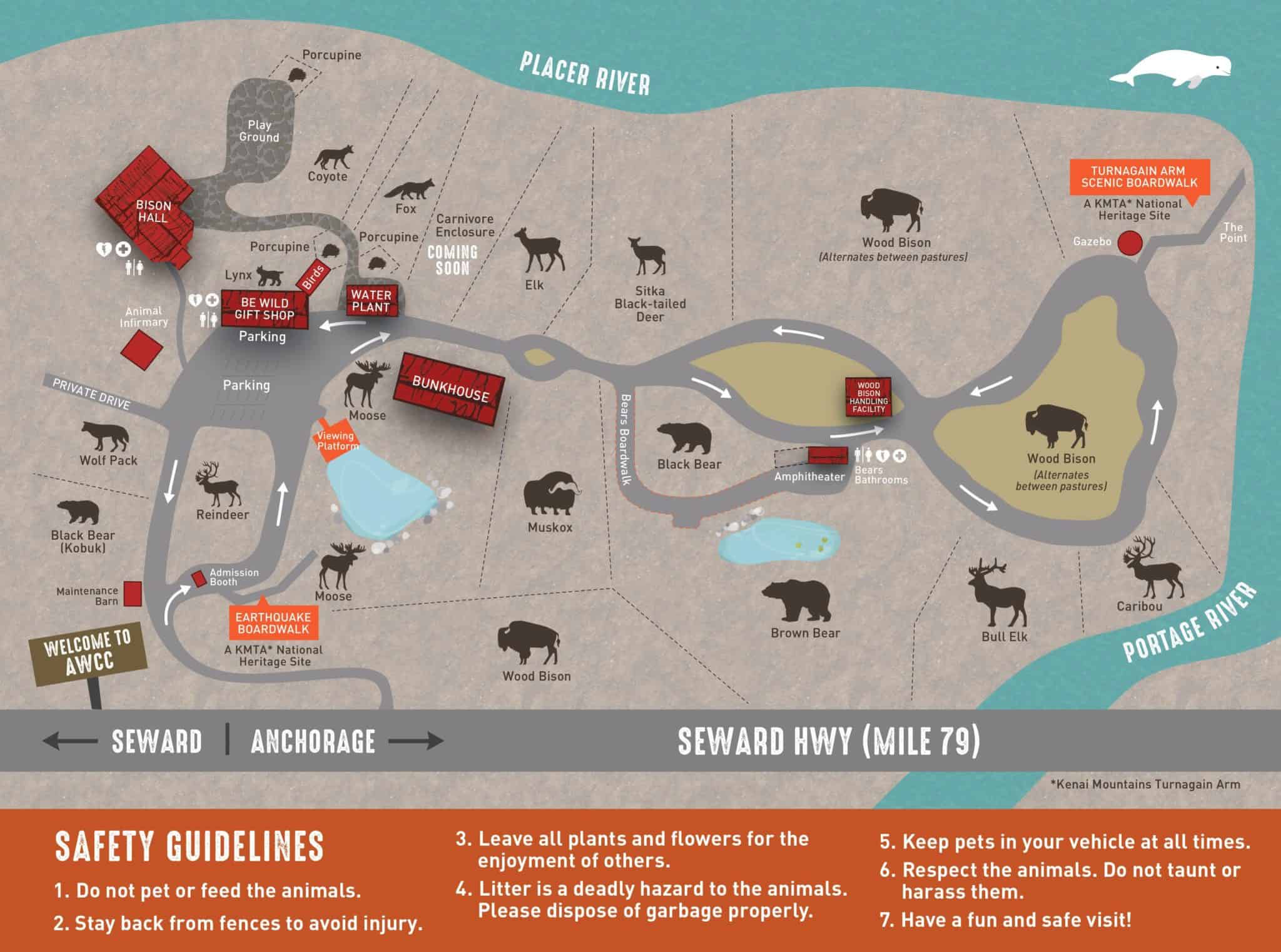  Alaska Wildlife Conservation Center map