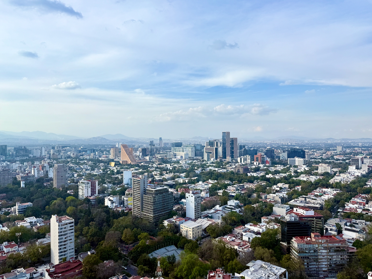 The view from the room at the Premium Suite Hyatt Regency Mexico City