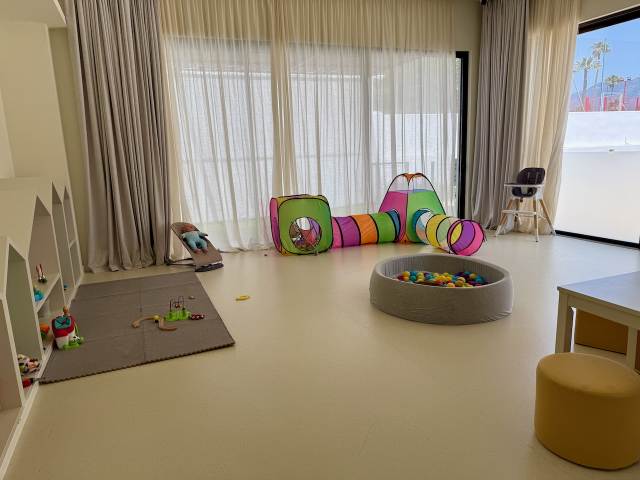 One of the rooms at the Kids Club at La Zambra hotel