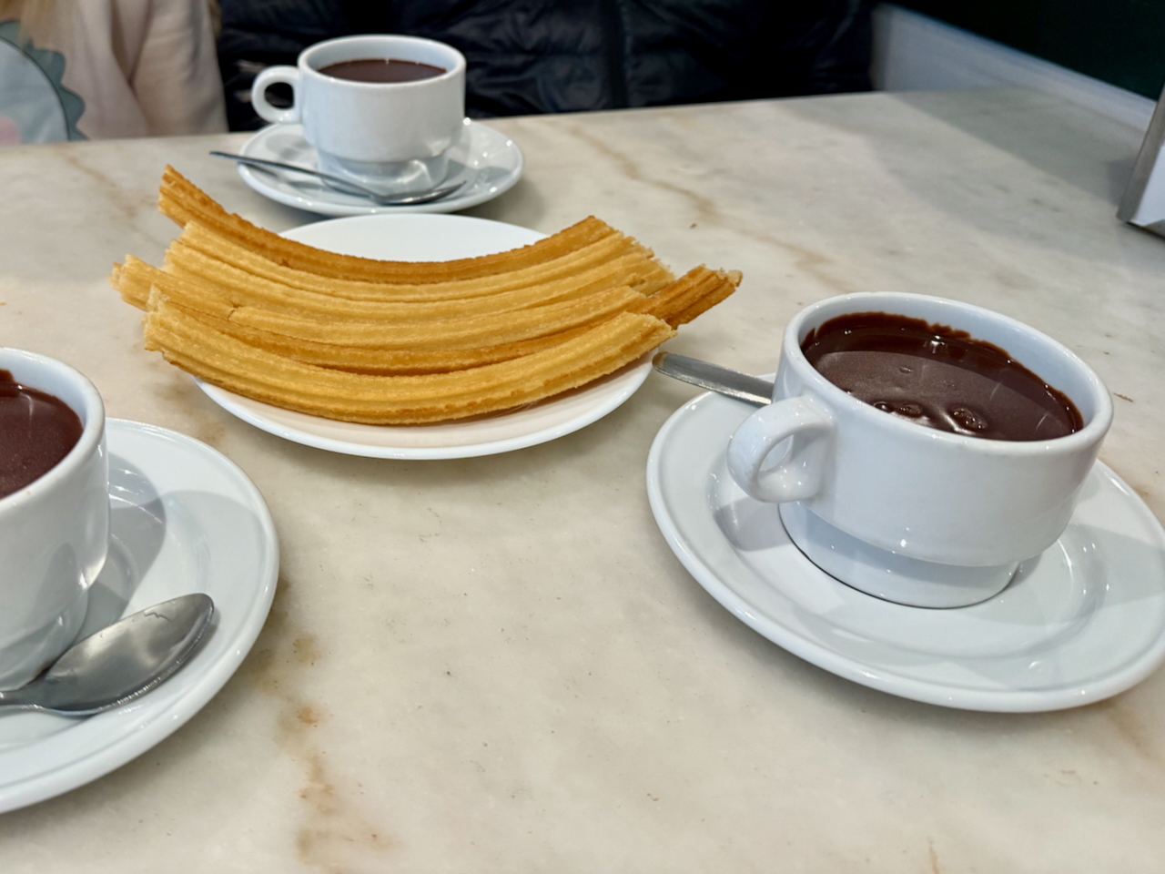 Churros and Chocolate at Chocolatería San Ginés in Madrid