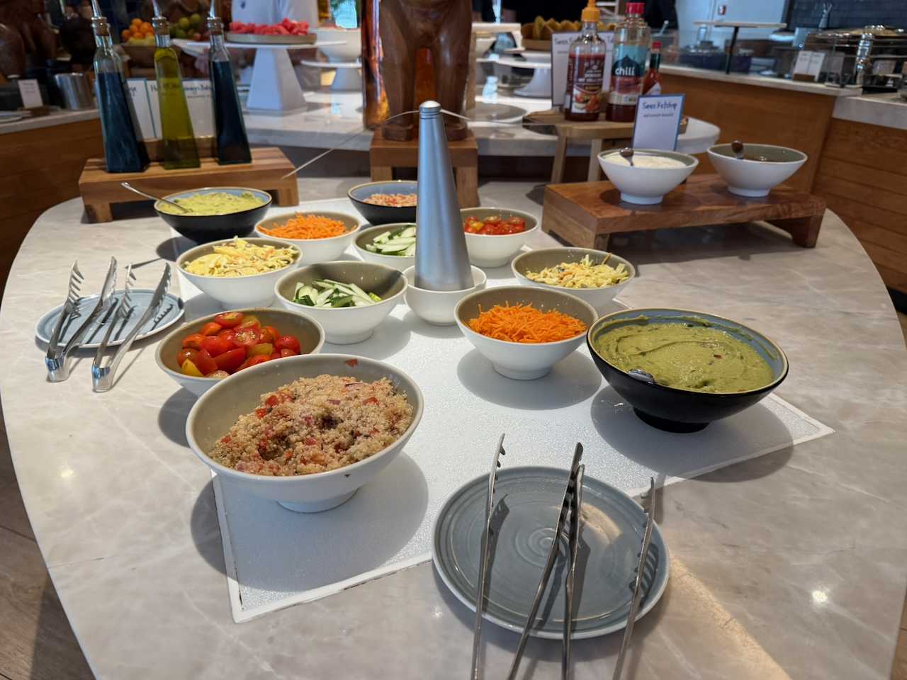 Breakfast buffet at Hilton Tahiti