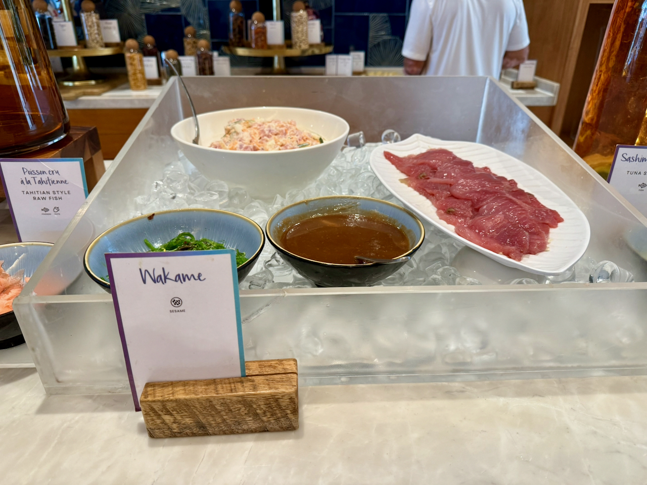 Breakfast buffet at Hilton Tahiti